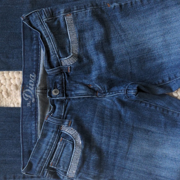 The Diva Bootcut Jeans With Silver Thread Pocket Detail - Picture 1 of 6